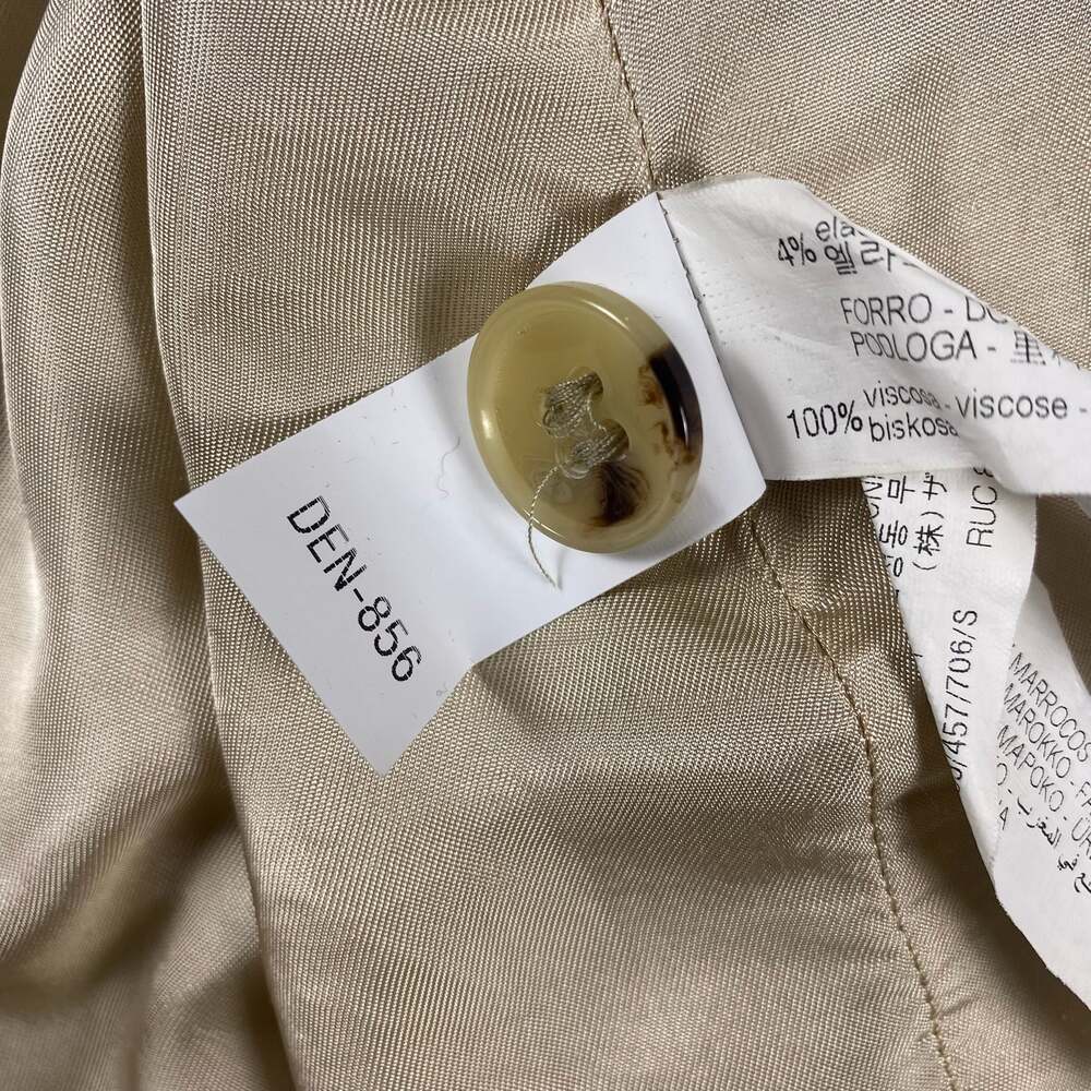 Zara Wool Blend Blazer Women S Beige Oversized Jacket Work Office Classic Layer - Picture 14 of 15